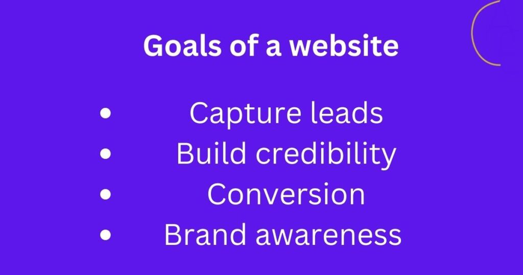Goals of website content creation